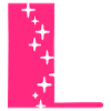 Letter L Glitter