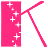 Buchstabe K Glitzer