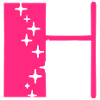 Letter H Glitter