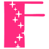 Letter F Glitter