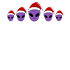 Christmas Alien Heads Funny Gift