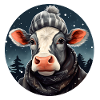 Vache en hiver