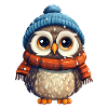 Winter Cute Owl