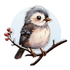 Winter Bird Long-tailed