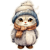 cute cat in winter