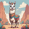 Llama with clothes