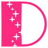 Buchstabe D Glitzer