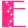 Letter E Glitter