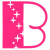 Letter B Glitter