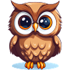 Cute cartoon owl