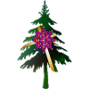 Christbaum oder Weihnachtsbaum & Geschenkschleife