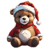 Weihnachten süsser Teddybär Weihnachtsmütze