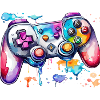 Manette de jeu aquarelle