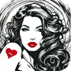 Woman with tattoo heart
