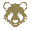 Panda Silhouette Head Portrait
