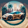 Sportscar in Dessert