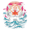 Moonlight, Tiger, Chinese, Japanese, China
