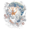 Moonlight, Tiger, Chinese, Japanese, China
