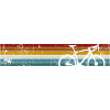 Rainbow Stripe Bicycle Silhouette