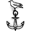 Tattoo-Stil Möwe und Anker