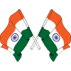 Two flags of India crossed
