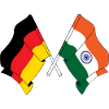 Flag of Germany and flag India