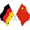 Flag of Germany and flag China