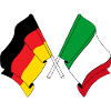 Flag of Germany and flag Italy