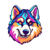 Husky-Hunderassen-Karikatur Kawaii-Illustration
