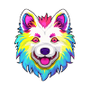 Indisk spets hundras tecknad film kawaii-illustration