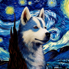 Husky Starry Night