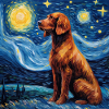 Irish Red Setter Starry Night