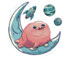 Kawaii Blobfish Space Planets