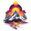 Mountains with two suns