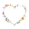 Fleurs coeur personnalisables, personnalisables