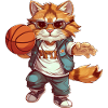 Cool Basketball Cat