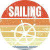 Steering wheel sailing ship