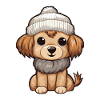 Dog Winter Animal Cute Comic