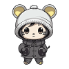 Mouse Winter Animal Cute Comic