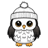 Owl Winter Animal Cute Comic