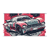 Racecar Red-Grey
