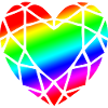 LGBTQ Pride Heart Diamond Shape