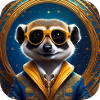 Cute meerkat with sunglasses