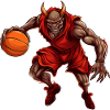 Joueur de basket-ball Devil