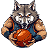 Wolf Basketball Player