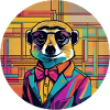 Cool meerkat with sunglasses