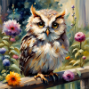 Eule Aquarell