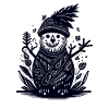 Abstract snowman
