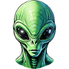 Green Alien Head