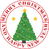 Festlicher runder Weihnachtsbaum